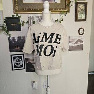 Graphic Tee with Bold Text